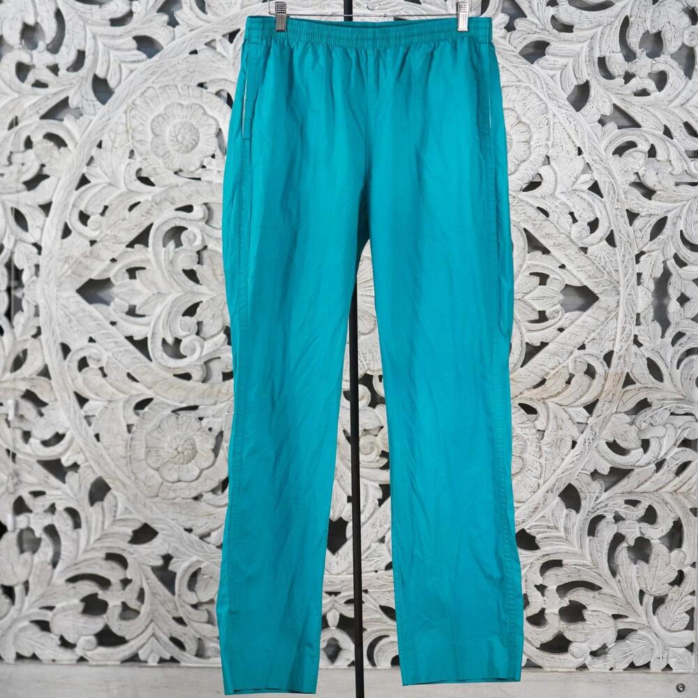 Vintage Canterbury Teal 100% Cotton Medical Scrub Pants 40" Tall Waist